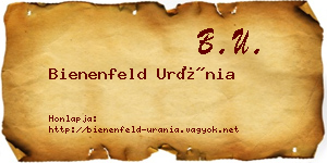 Bienenfeld Uránia névjegykártya